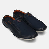 bugatti Dark Blue Premium Leather  Slip On