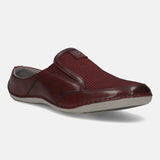 bugatti Dark Red Premium Leather  Slip On