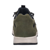 Arus Green & Dark Green Nubuck Leather Sneakers