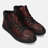 bugatti Dark Red Premium Leather Casual Boots