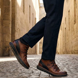 bugatti Pramo Mid-Brown  Premium Leather Comfort Sneakers