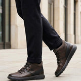 bugatti Pramo Dark Grey  Premium Leather Comfort Sneakers