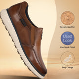 bugatti Cognac Premium Leather  Slip On