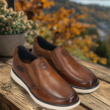 bugatti Cognac Premium Leather  Slip On