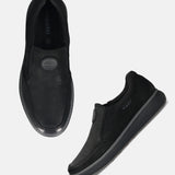 bugatti Black Premium Leather  Slip On