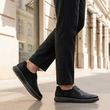 bugatti Pramo Black  Premium Leather Comfort Slip-Ons Casual