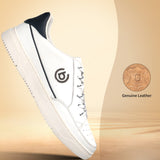 bugatti Humus White   Premium Leather Comfort Mid Top Sneakers