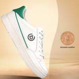 bugatti Humus White   Premium Leather Comfort Mid Top Sneakers