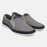 bugatti Light Grey & Blue Loafers