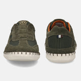 bugatti Dark Green Premium Leather Sneaker