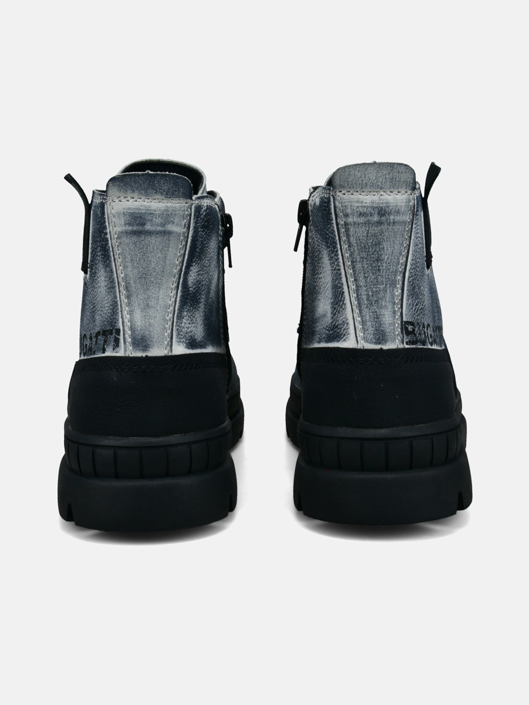 A grey Men's bugatti Casual Boots featuring a round toe plain toe, zero heels heel. Made from synthetic with a durable tpr outsole, this laces design offers both style and comfort.