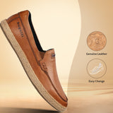 bugatti Cognac Premium Leather  Slip On