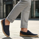 bugatti Spendril dark blue  Premium Leather Comfort Slip-Ons Casual