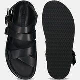 Fermo Black Back Strap Sandals