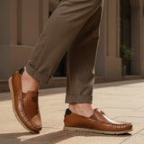 Bugatti Clipperton Cognac Premium Leather Comfort Slip-On Casual
