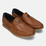 Bugatti Clipperton Cognac Premium Leather Comfort Slip-On Casual