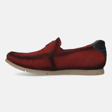 bugatti Red Suede Loafers