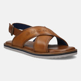 bugatti Cognac Premium Leather Sandals