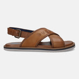 bugatti Cognac Premium Leather Sandals