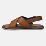 bugatti Cognac Premium Leather Sandals