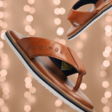 bugatti Cognac Premium Leather Sandals