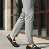 Bugatti Olexa Dark Blue Premium Leather Drivers Slip-On Casual