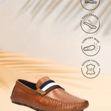 Bugatti Olexa Cognac Premium Leather Drivers Slip-On Casual