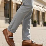 Bugatti Olexa Cognac Premium Leather Drivers Slip-On Casual