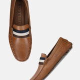 Bugatti Olexa Cognac Premium Leather Drivers Slip-On Casual