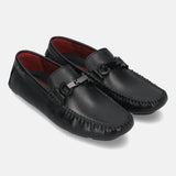 Bugatti Olexa Black Premium Leather Drivers Slip-On Casual