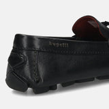Bugatti Olexa Black Premium Leather Drivers Slip-On Casual