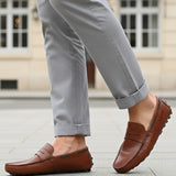 bugatti Manfield cognac  Premium Leather Comfort Slip-Ons Casual