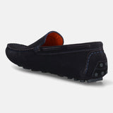 bugatti Dark Blue Premium Leather  Slip On