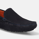 bugatti Dark Blue Premium Leather  Slip On