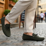 bugatti Manfield dark green  Premium Leather Comfort Slip-Ons Casual