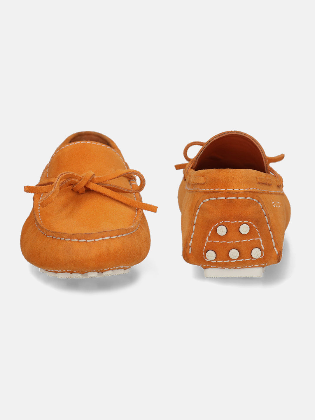 Men's Bugatti drivers red leather shoes with a round toe and apron toe , a tpr outsole.