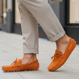 bugatti Manfield orange  Premium Leather Comfort Slip-Ons Casual