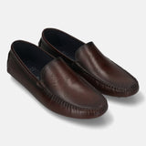 Bugatti Manfield Dark Brown Premium Leather Drivers Slip-On Casual