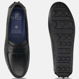 Bugatti Manfield Black Premium Leather Drivers Slip-On Casual