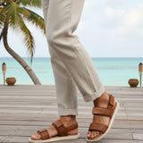 bugatti Derek cognac  Premium Leather Comfort Back Strap