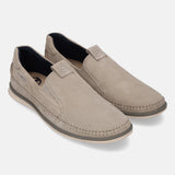 Bugatti Bruno Beige Premium Leather Comfort Slip-On Casual