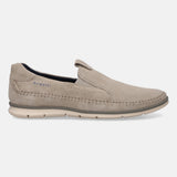 Bugatti Bruno Beige Premium Leather Comfort Slip-On Casual