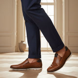 Bugatti Bruno Cognac Premium Leather Comfort Slip-On Casual