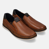 Bugatti Bruno Cognac Premium Leather Comfort Slip-On Casual