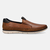 Bugatti Bruno Cognac Premium Leather Comfort Slip-On Casual