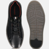 Bugatti Fido Black Premium Leather Comfort Sneakers