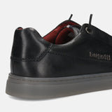 Bugatti Fido Black Premium Leather Comfort Sneakers