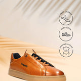 Bugatti Fido Cognac Premium Leather Comfort Sneakers