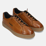 Bugatti Fido Cognac Premium Leather Comfort Sneakers