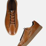 Bugatti Fido Cognac Premium Leather Comfort Sneakers